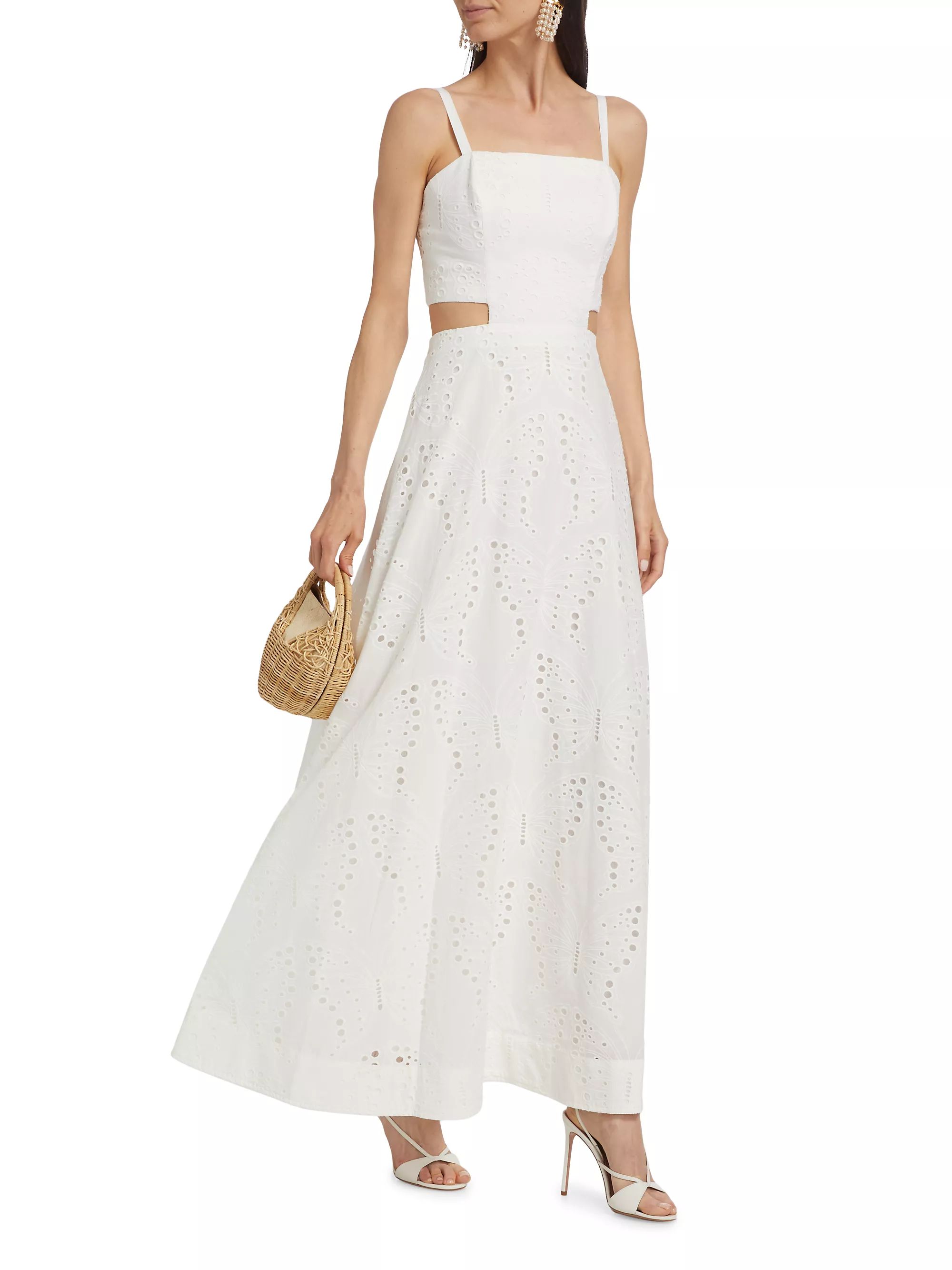 Crosby Butterfly Eyelet Cut-Out Maxi Dress | Saks Fifth Avenue