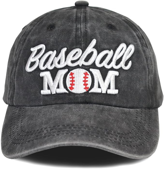 Distressed Baseball Mom Dad Hat for Women, Adjustable Washed Embroidered Baseball Cap for Mama | Amazon (US)