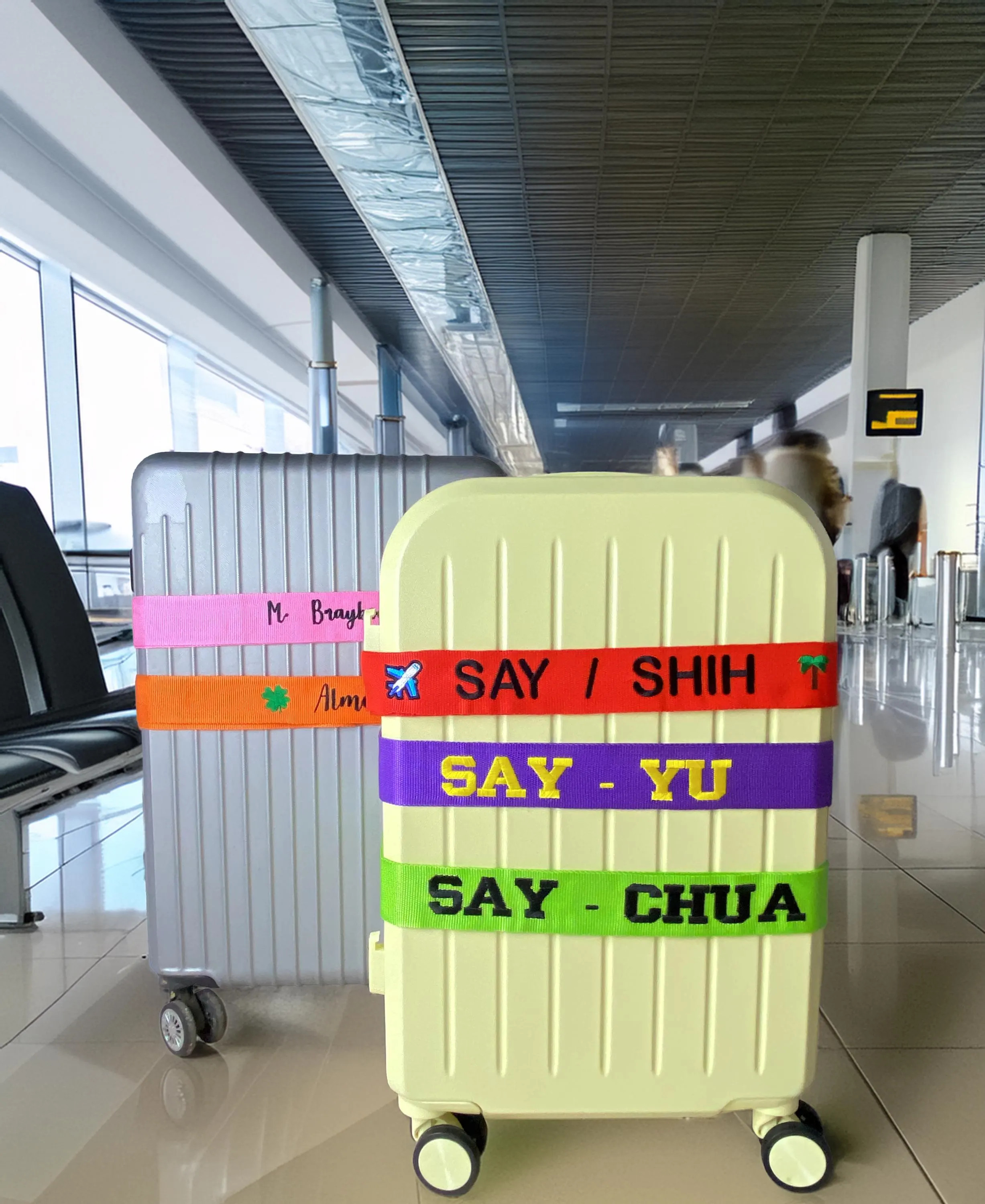 Custom Embroidered Luggage Strap (180cm x 5cm): Personalize with Your Name/Text | Etsy (Global)