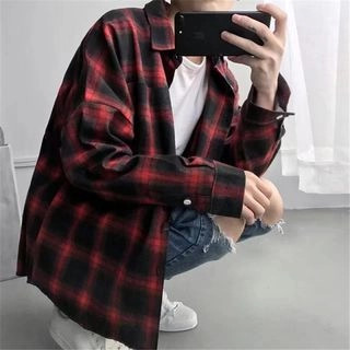 Long-Sleeve Plaid Shirt | YesStyle Global
