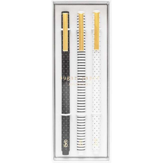 Sugar Paper | The Stripey Felt Pen Set (Black) | Maisonette | Maisonette