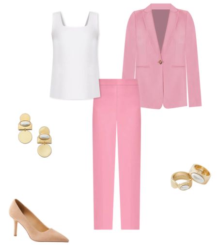 Pink power suit for the spring work attire collection #suiting #pastel #springsuits #pinksuit

#LTKworkwear
