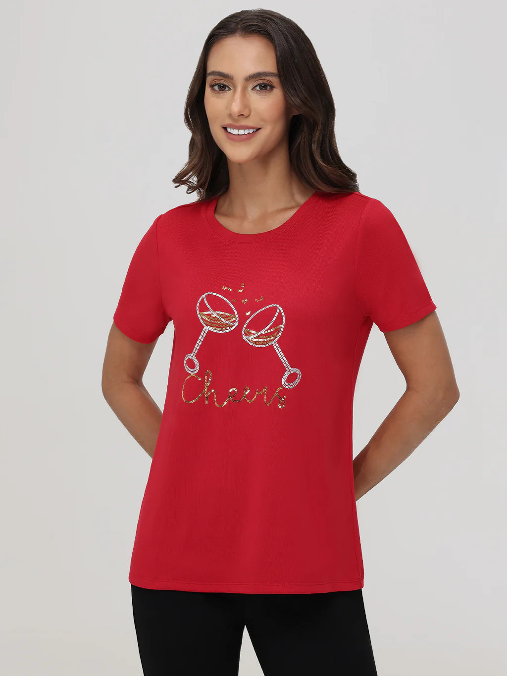 Cheers Sequins Graphic Tee | 89th + Madison