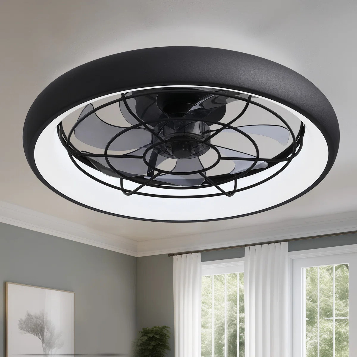 Juneann 20'' Bladeless Dimmable Ceiling Fan with LED Lights | Wayfair North America