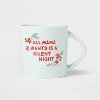 16oz Stoneware Christmas Mama Silent Night Mug - Wondershop&#8482; | Target