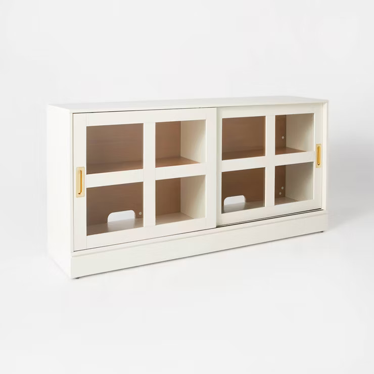 Promontory Sliding Glass TV Stand - Threshold™ designed with Studio McGee | Target