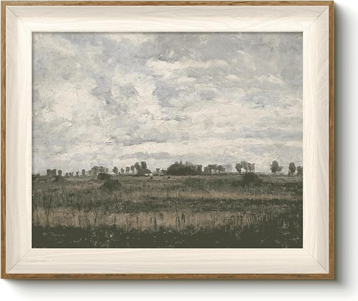 VIYYIEA Framed Classical Scenery Wall Art, Great Plains Painting Wilderness Canvas Art, Landscape... | Amazon (CA)