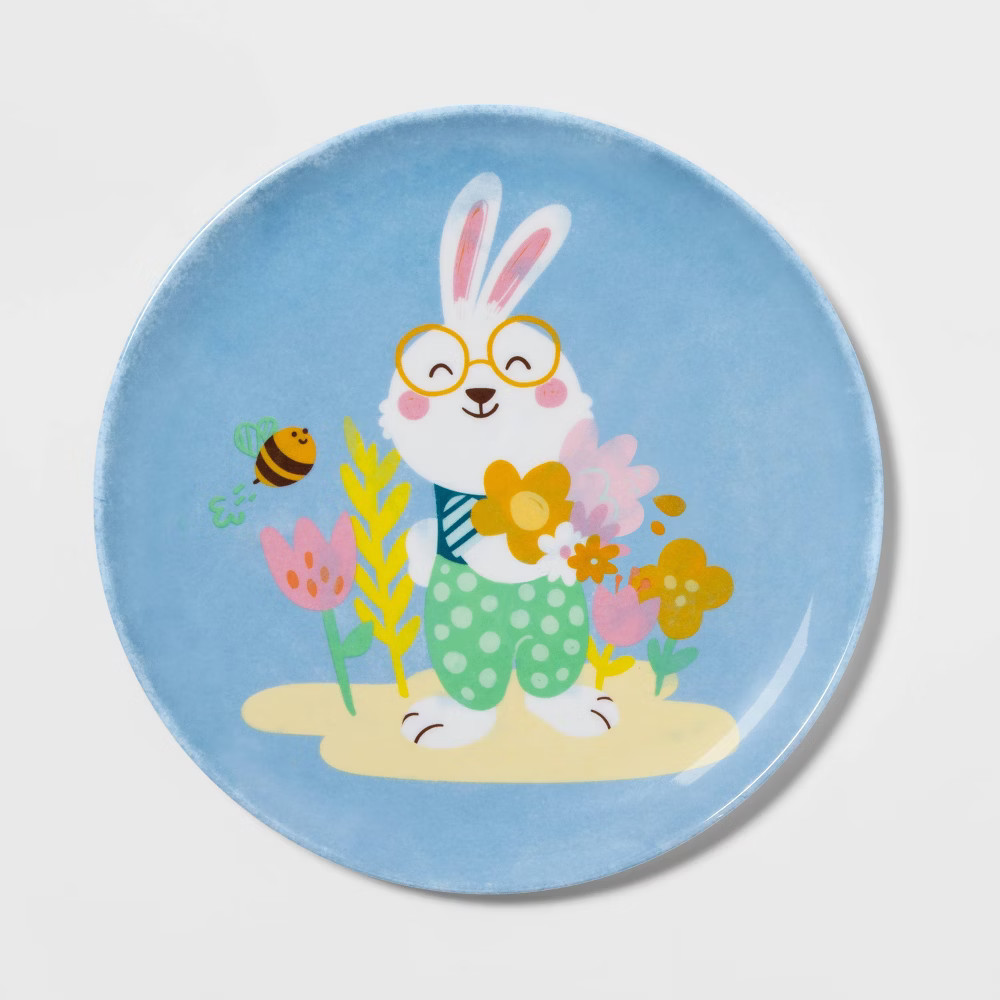 10"" Melamine Bunny Dinner Plate Blue - Spritz | Target
