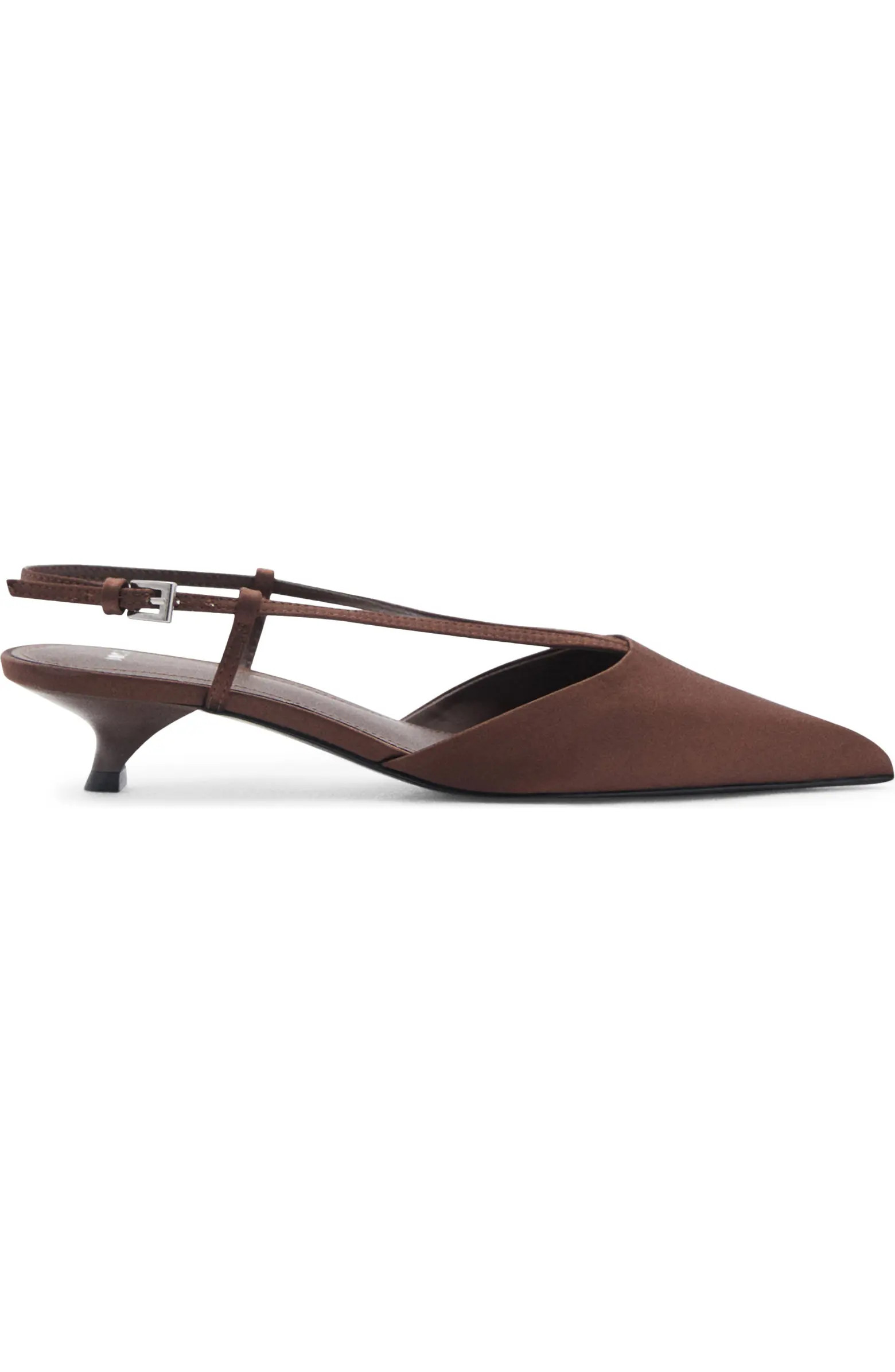 Kitten Heel Pointed Toe Slingback Pump (Women) | Nordstrom