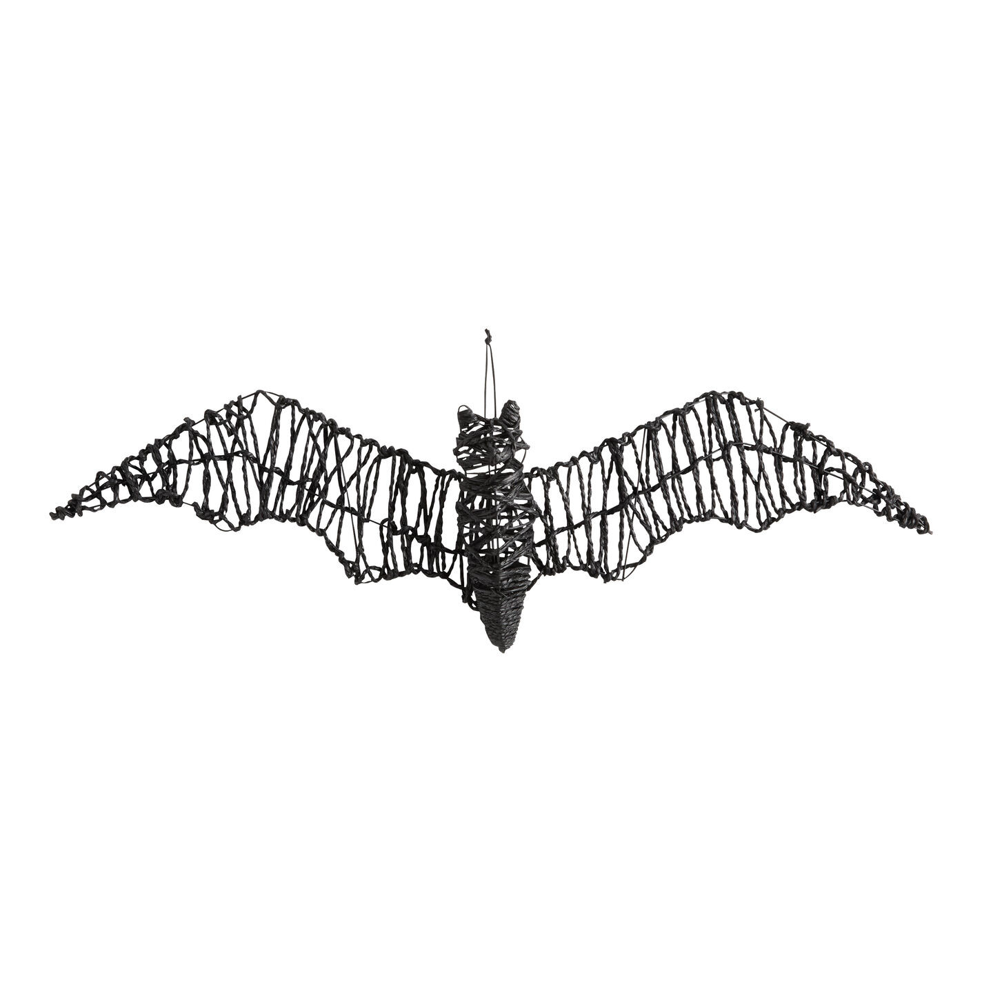 Large Black Paper Rope and Metal Bat Hanging Decor | World Market