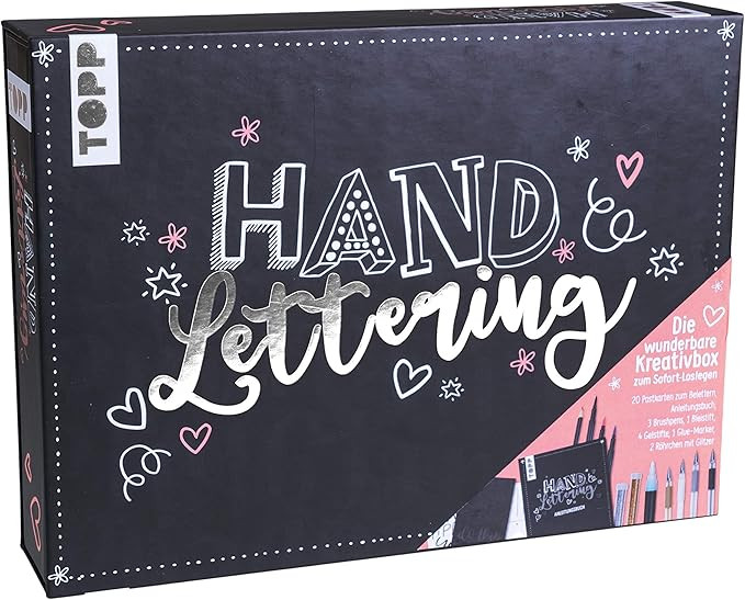 Handlettering - Die wunderbare Kreativbox: Rundum-Set zum Handlettering mit Anleitungsheft, Postk... | Amazon (DE)