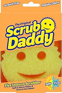 Scrub Daddy Original Scratch Free FlexTexture Scrubbing Sponge, Yellow | Amazon (US)