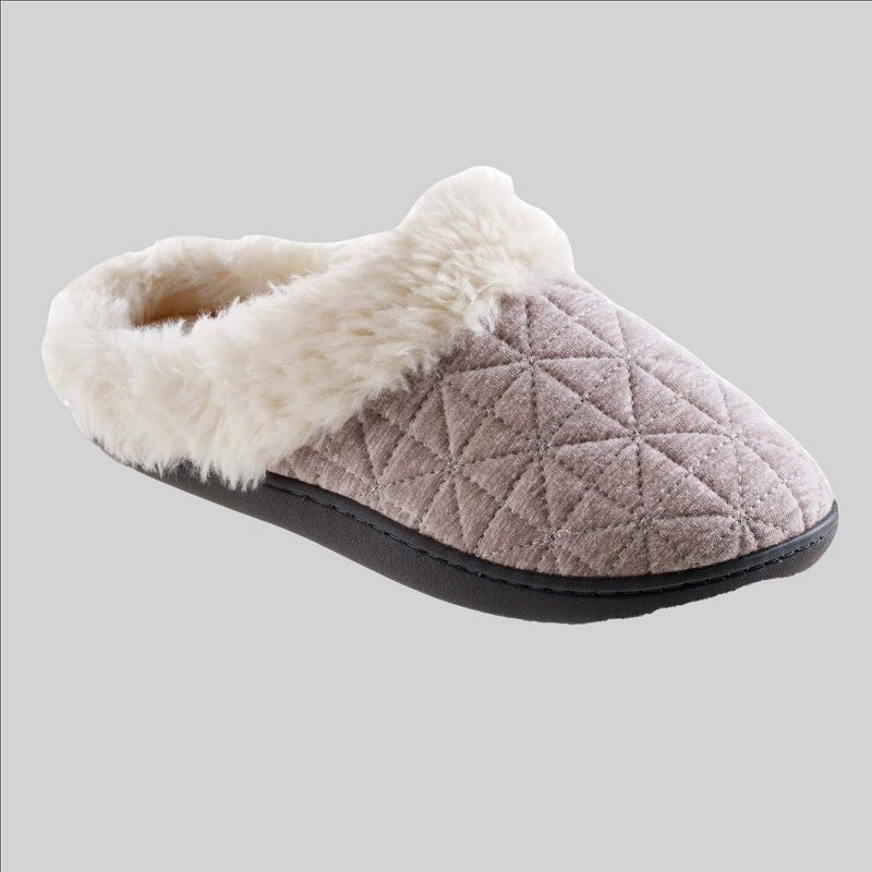 Isotoner Women's Quilted Recycled Jersey Bridget Hoodback Slippers | Target