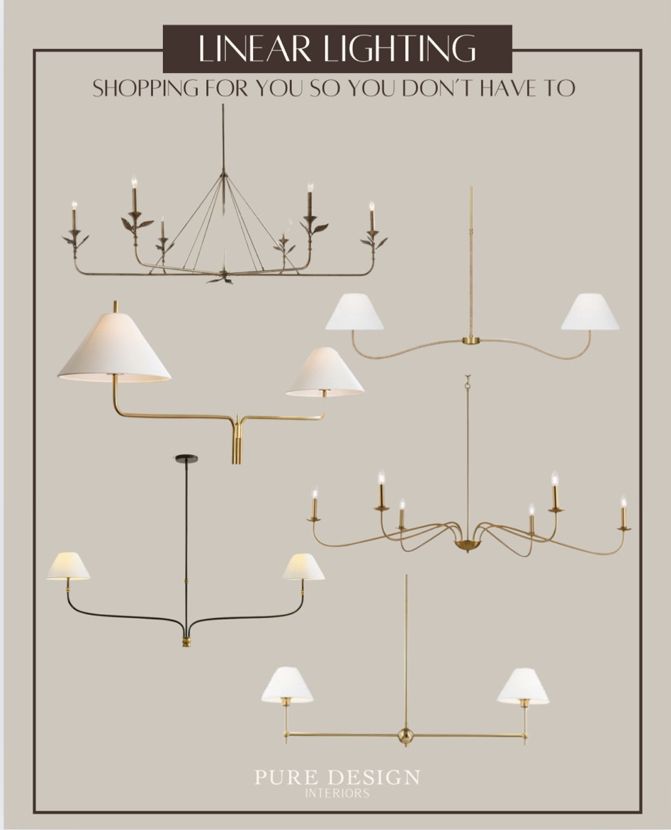Linear lighting I’m loving right now! Island light, dining room lighting! 

#LTKsale #LTKstyletip #LTKhome