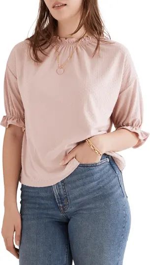 Texture & Thread Clip Dot Ruffle Top | Nordstrom