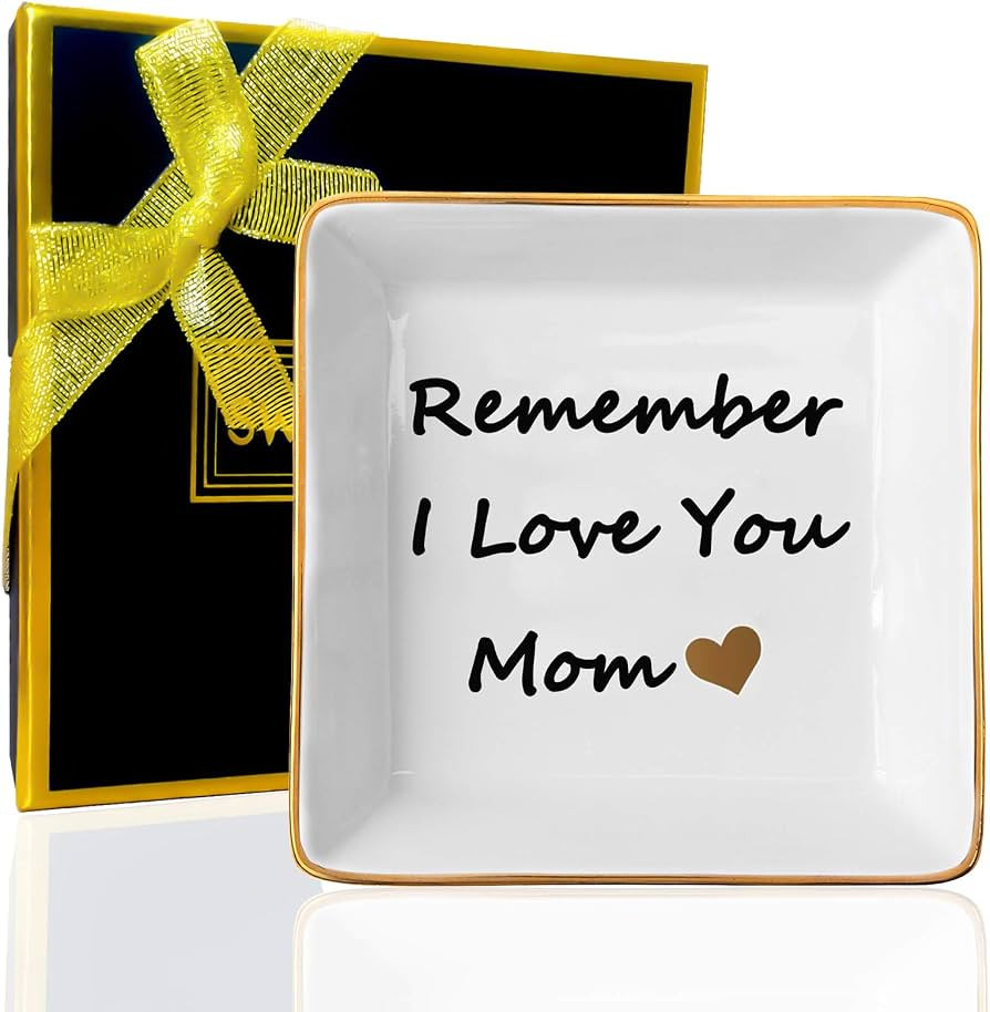 Gifts for Mom from Daughter, Daughter to Mother of Bride Gifts, Jewelry Tray Ring Dish, Trinket D... | Amazon (US)