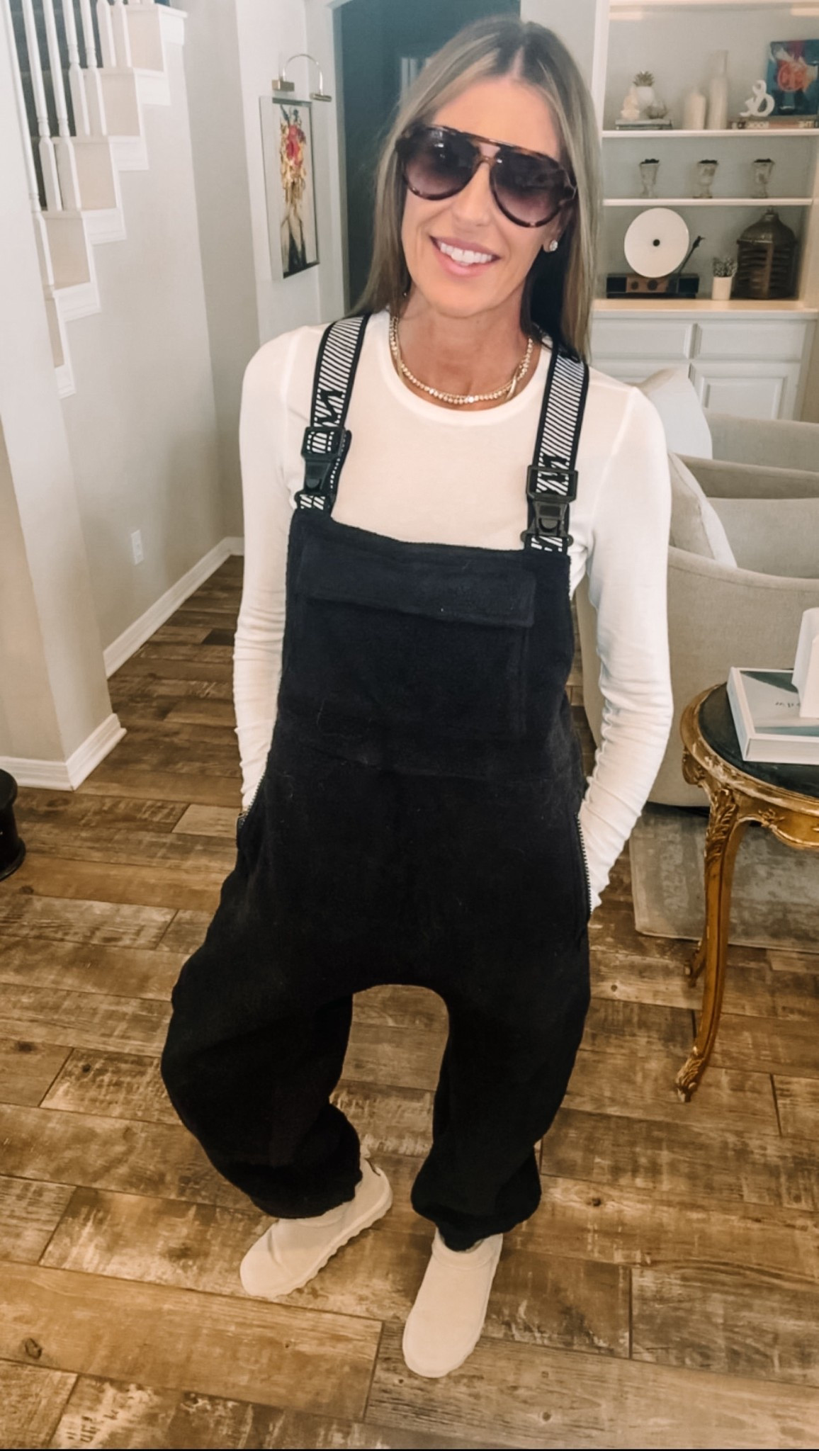 I’m telling you, this is THE most comfortable, soft and warm way to survive the cold. 🥶 I’m in a small in the fleece bib and the $15 long sleeve tee  - which is as good as much more expensive brands. 🙌 

#LTKootd #LTKOver40 #LTKSeasonal