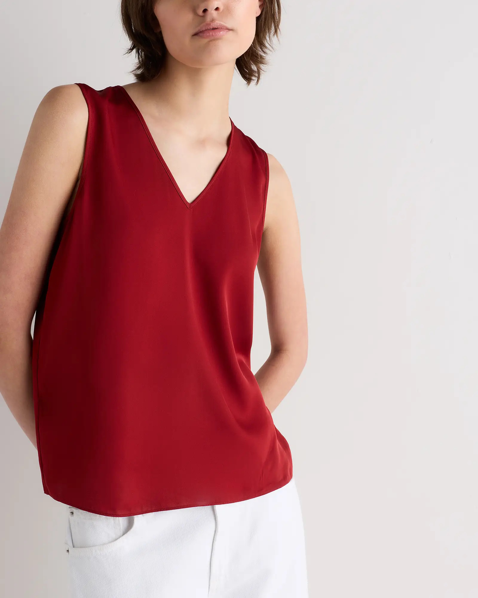 Washable Stretch Silk Tank | Quince