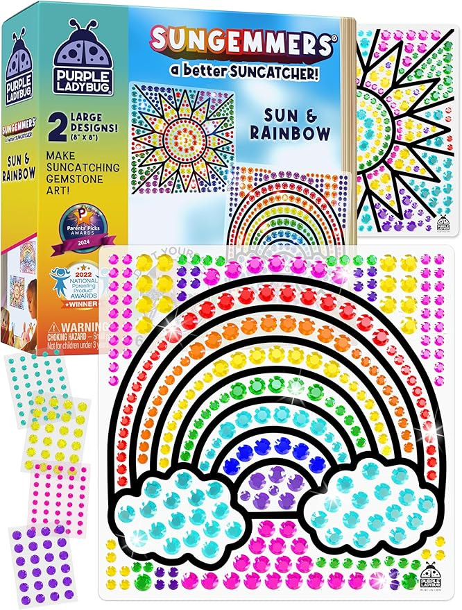 Amazon.com: SunGemmers Window Gem Art Suncatcher Kits - Summer Crafts for Kids, Fun 5 Year Old Gi... | Amazon (US)