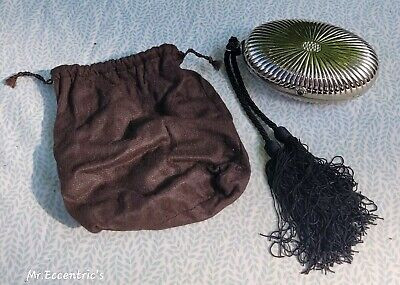 Vtg Made In Italy Silver Egg Clam Clutch  Black Tassel Bloomingdale's  | eBay | eBay US