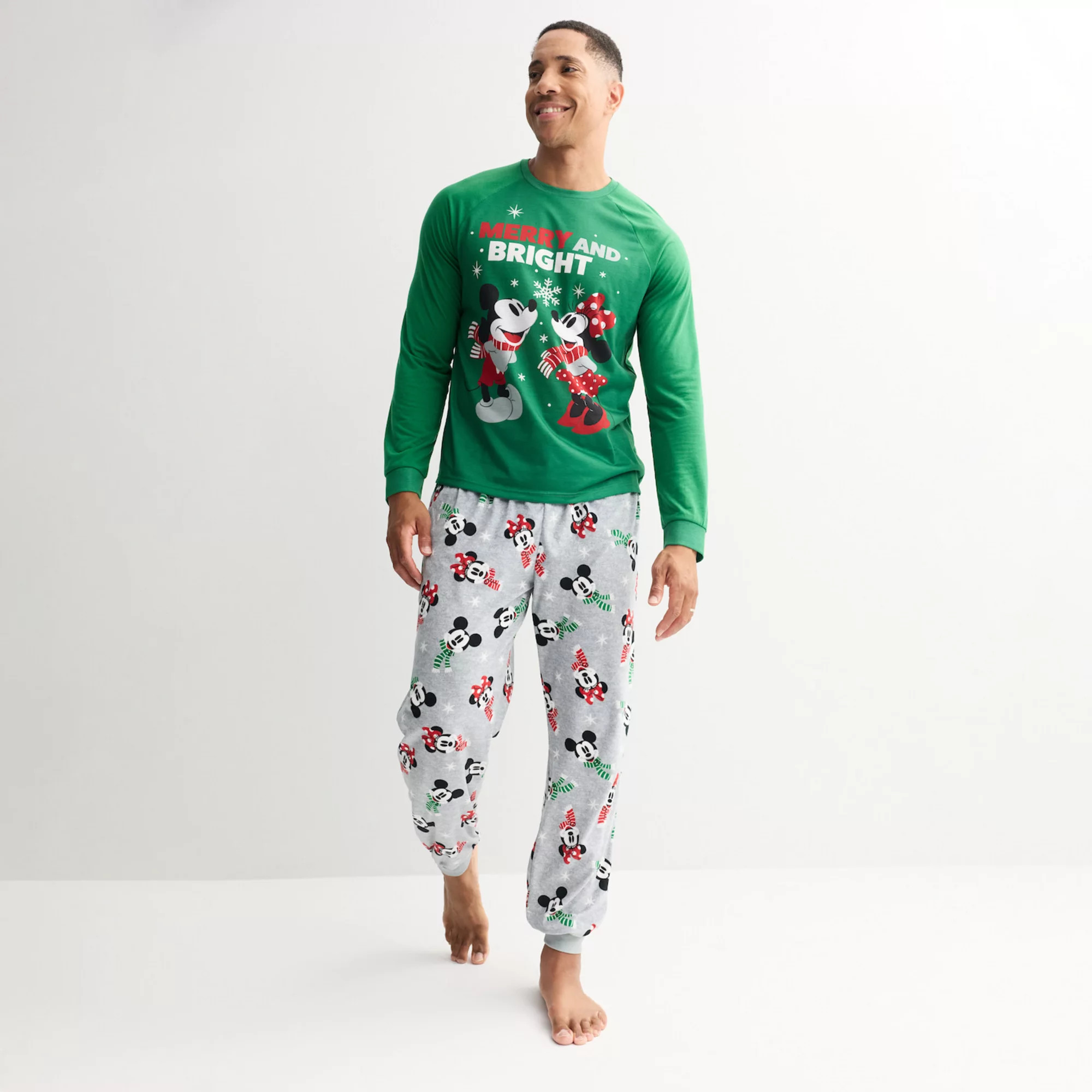Men's Jammies For Your Families® Disney's Mickey & Minnie Mouse Merry And Bright Pajama Top & Pa... | Kohl's
