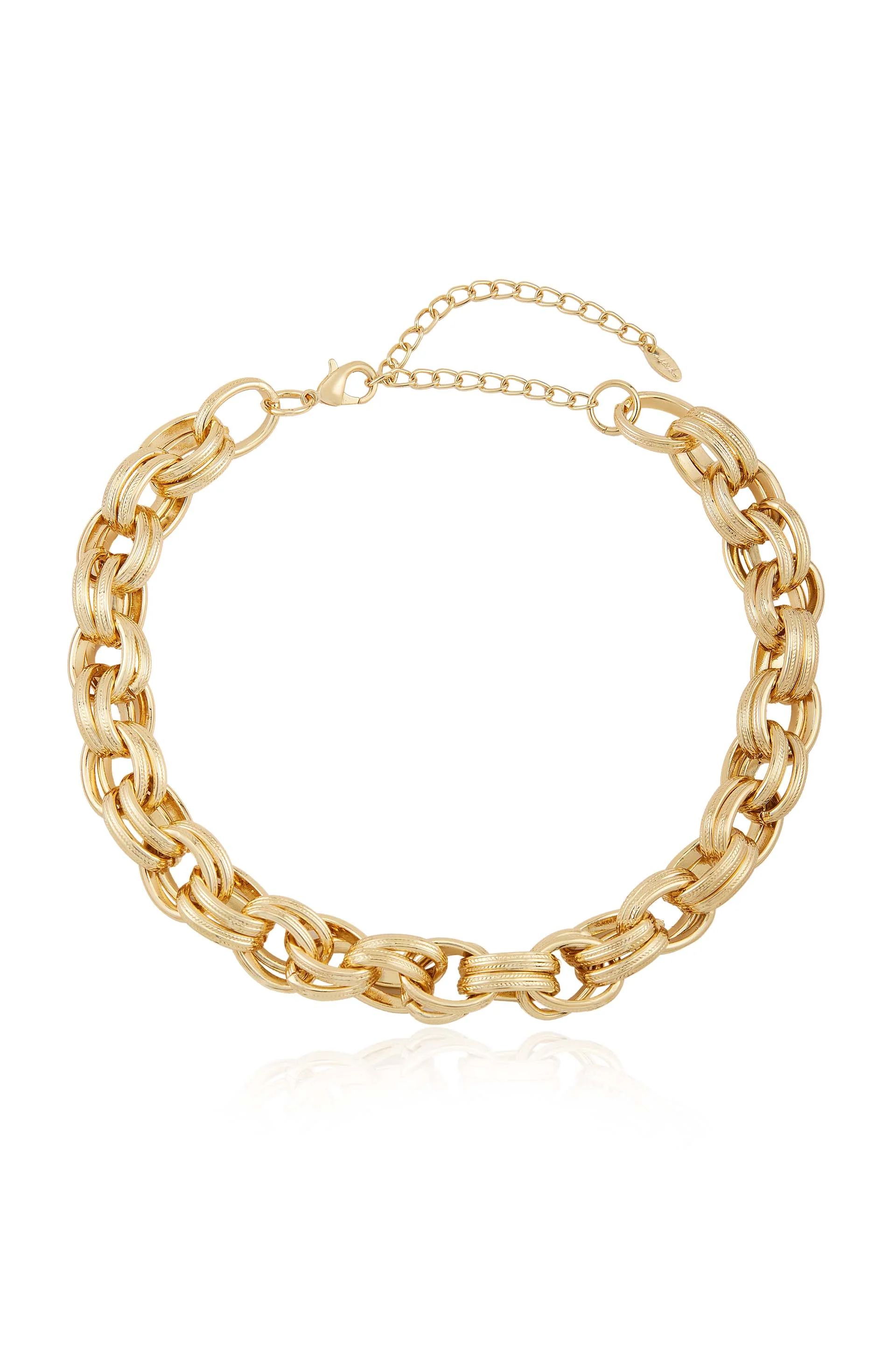 Bold & Chunky 18k Gold Plated Chain Link Necklace | Ettika