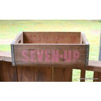 Vintage Seven Up Crate Wooden 7Up Soda Fresh Pink Lettering Gideon Mo 1974 Photo Prop Display Pancho | Etsy (US)