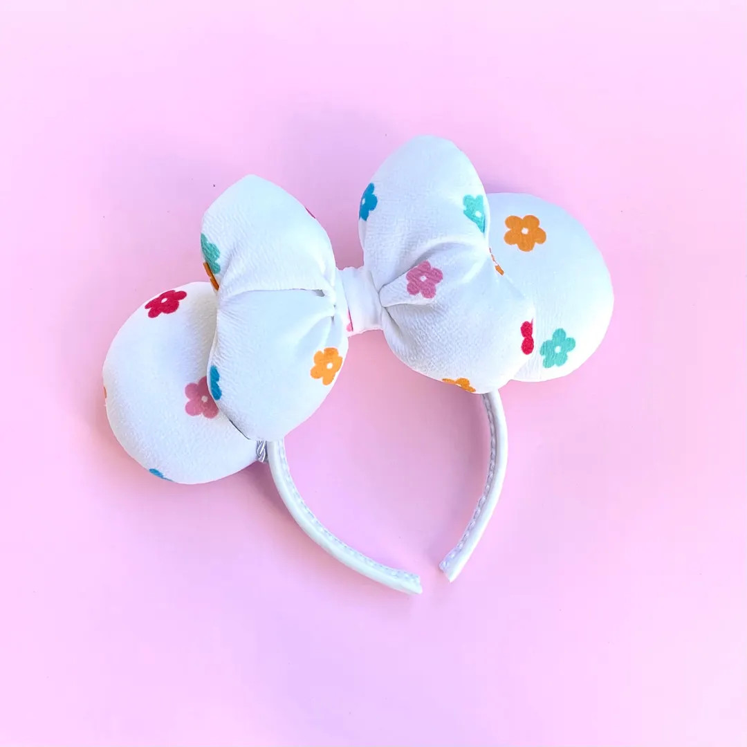 White Floral Minnie Ears | Etsy (US)