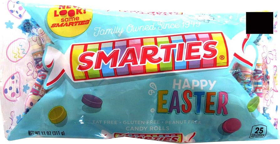 Smarties (1 bag) Happy Easter Candy Rolls - Fat Free, Gluten Free, Peanut Free - 11 oz / 311 g | Amazon (US)