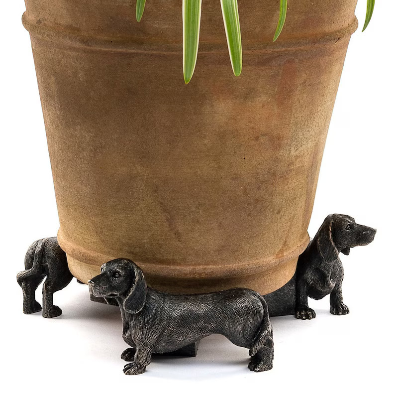 Bronze Coloured Dachshund Potty Feet, Set of 3, Plant Pot Stand, Plant Pot Decoration, Home and G... | Etsy (US)
