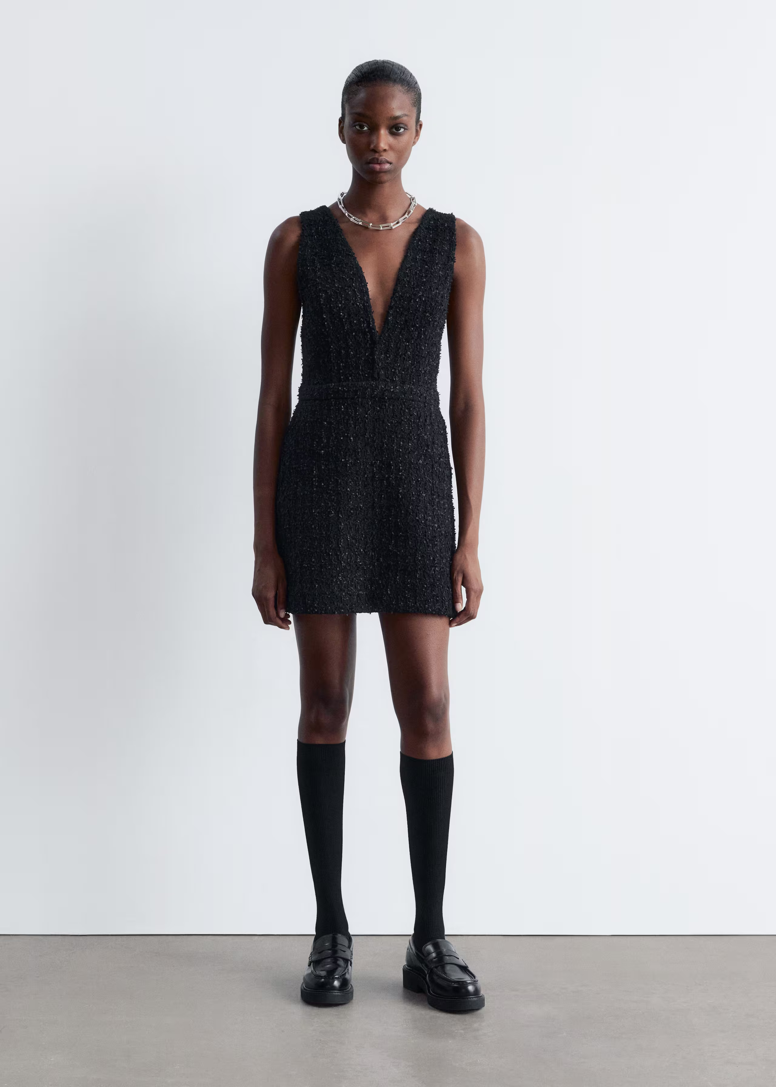 Textured V-Neck Mini Dress | & Other Stories - US