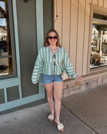 the perfect summer top from free people🩵 wearing xs top, 26 shorts, sandals tts

#summeroutfits #summerfashion #targetsandals #outfitinspo #outfitideas

#LTKxMadewell #LTKShoeCrush #LTKFindsUnder100