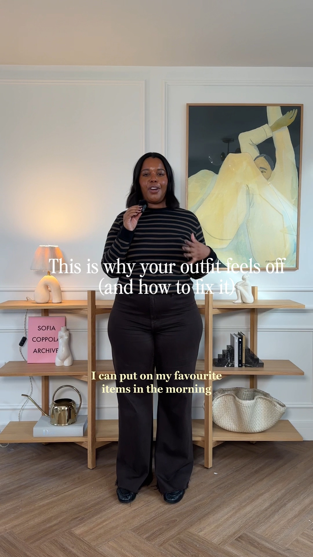 Why your outfit feels off and how to fix it 📝 


January outfit inspo, styling tips, style hacks, personal stylist, tibi, striped t shirt, brown wide leg jeans, pistola denim, sezane coat 