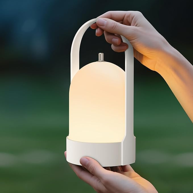 Tubicen Rechargeable Table Lamp Portable 4000mAh Battery Operated Lamp Camping Lantern 4-Level To... | Amazon (US)