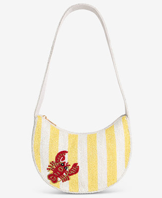 Beaded Half Moon Shoulder Bag, Macy's Exclusive | Macy's