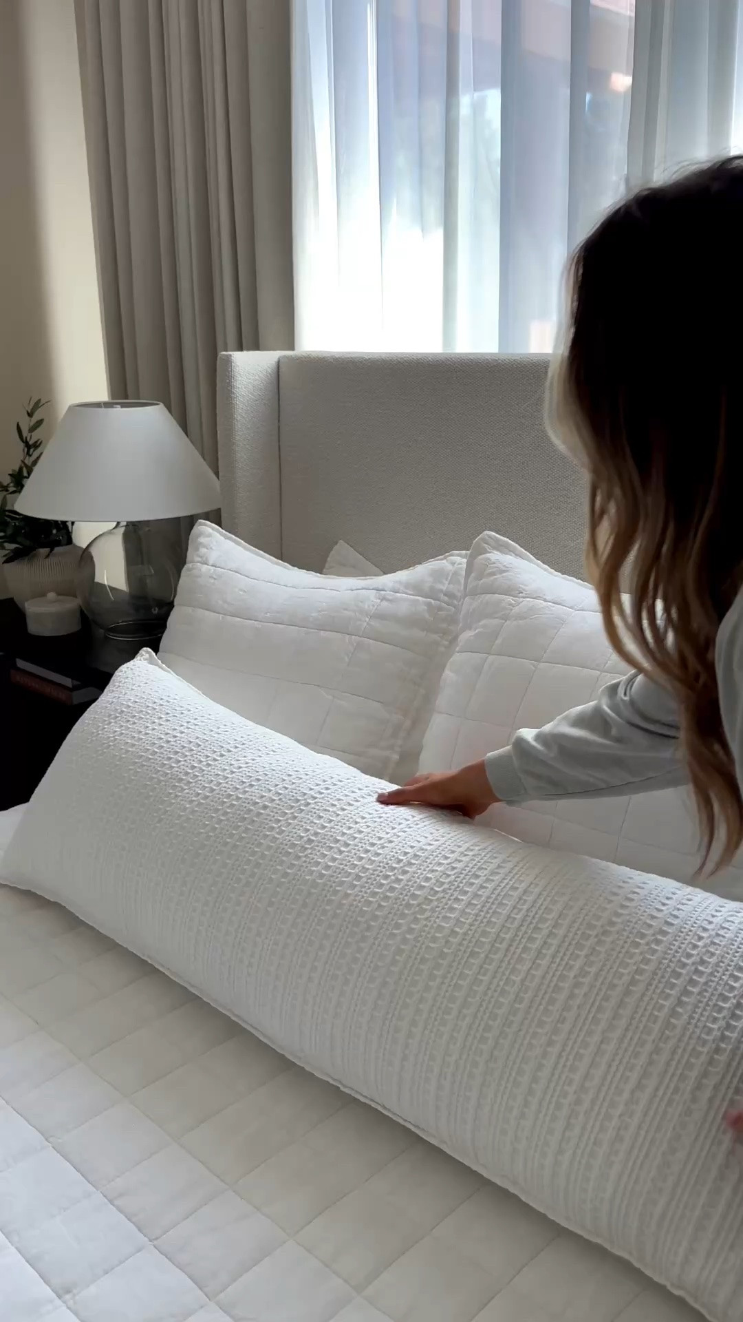 Steal my favorite bedding hack for that high end cozy full bedding look!

Grab yourself this oversized lumbar + one of these textured pillow covers from Amazon!

Side note: The sandy textured pillow covers need washed and dried several times to fit tighter on the pillow!

Bedroom ideas, bedding, cozy bedroom, interior design help, design ideas, bed styling, textured bedding, home decor

#LTKHome #LTKSaleAlert #LTKmomlife