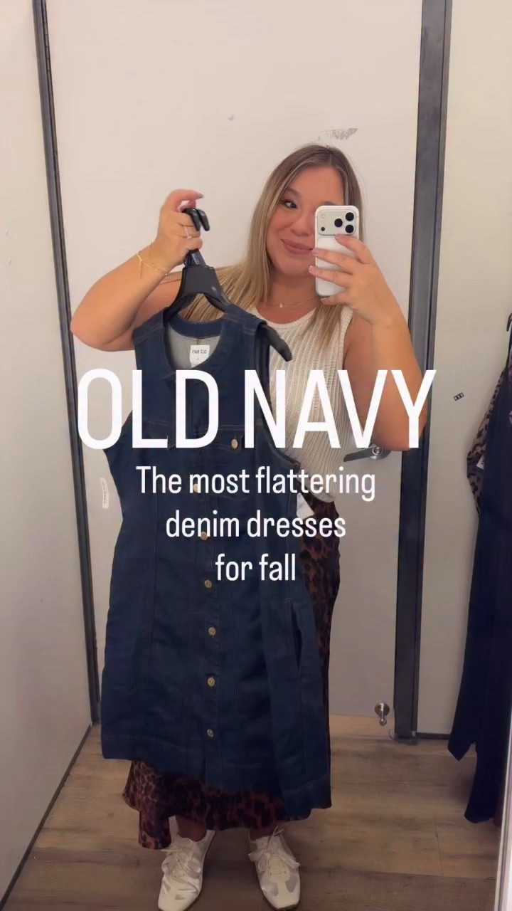 Denim dresses for fall?! Yes! 

Pair these with a lace undersleeve or long sleeve to make it more fall if you’re somewhere cooler! Perfect mini denim dress for a boot! (Or a concert) 🤭

#oldnavy #oldnavystyle #falloutfits #orlandoinfluencer fall outfits, denim dresses, old navy, old navy style, orlando influencer