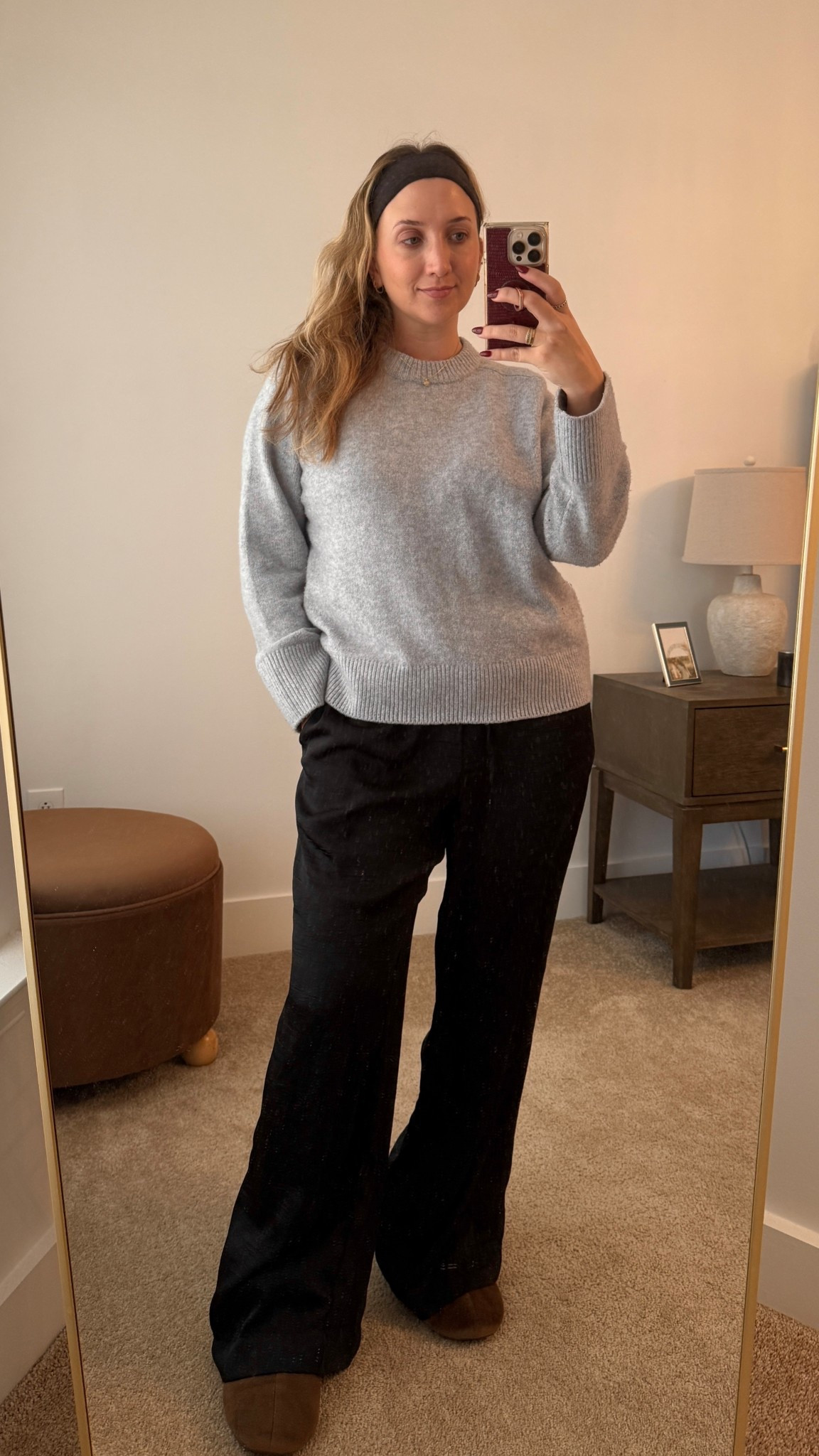 My cozy chic take on a classic, yet comfy WFH outfit 🧣these black satin pants are the most worn item in my closet these days…and they’re only $25!!

#LTKSeasonal #LTKWorkwear #LTKFindsUnder50