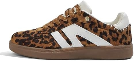LUCKY STEP Women Classic Retro Gum Sole Fashion Sneakers Casual Tennis Skate Shoe Genuine Leather... | Amazon (US)
