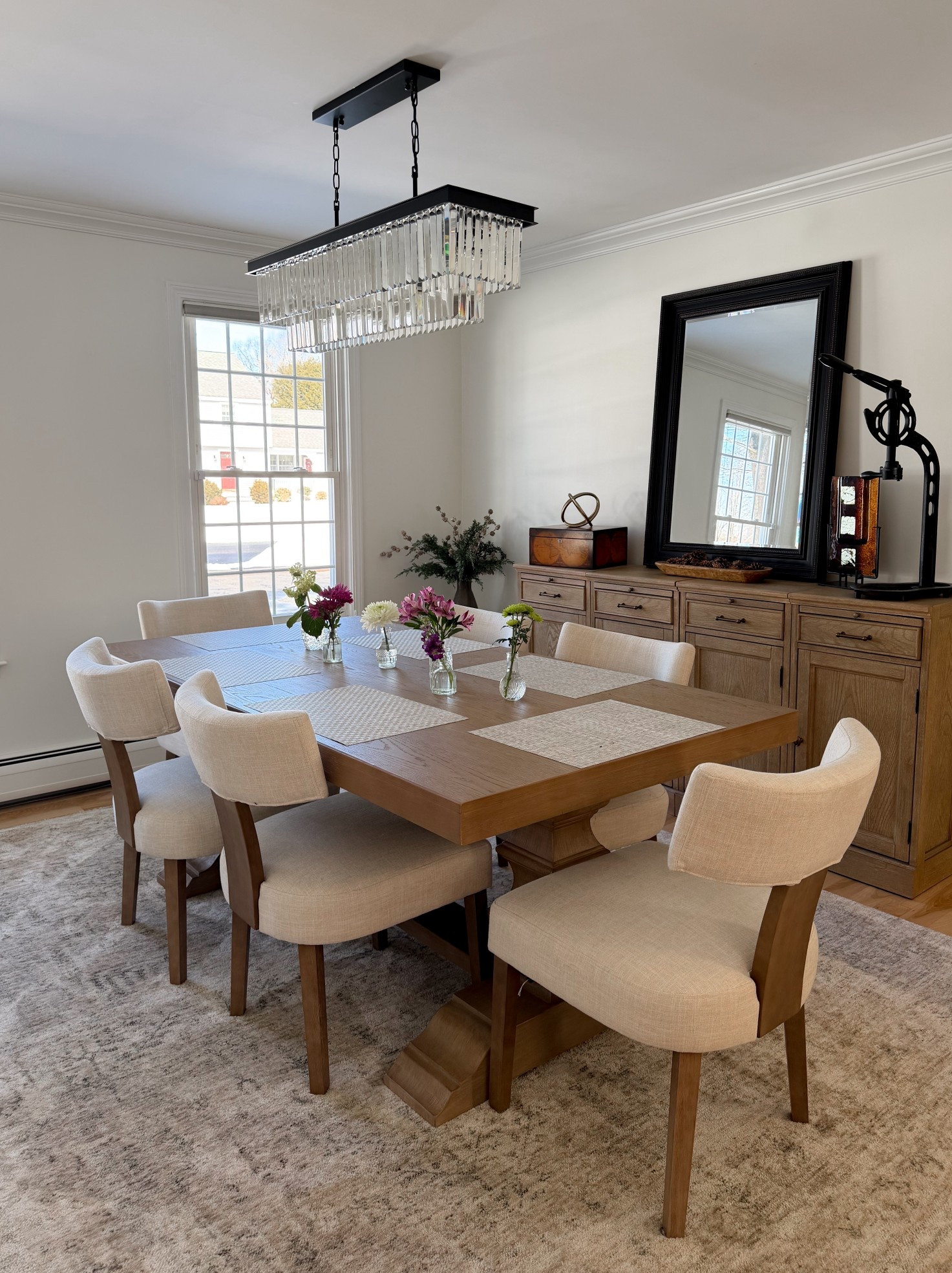Dining room refresh for spring— this pottery barn table is so perfect for entertaining and I found these chairs that match it PERFECTLY on Amazon for 1/4 the cost of PB ones. This chandelier is also one of my favorite finds it’s so affordable and it looks so high end!

#LTKSpringSale #LTKHome #LTKSeasonal