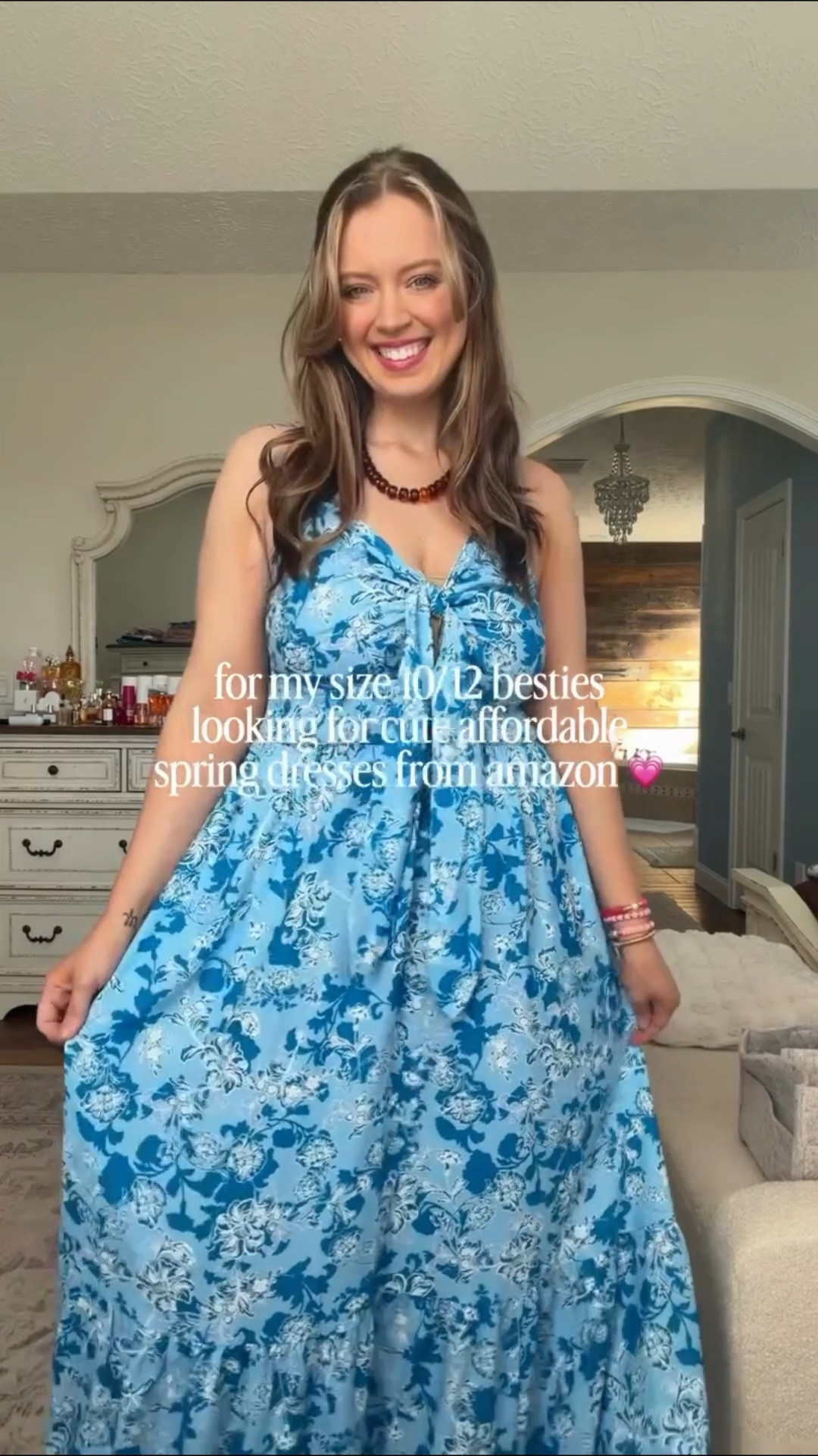 Comment DRESS to shop these cute and comfy dresses perfect for spring! 💗🙌🏻 These all have promo codes too!! Request a DM to get the promo codes 🫶🏻 Wearing size L in all! Follow @maciejade for more midsize fashion finds 🩵 

spring dresses | midsize dresses | amazon dresses | spring style | size 10 | size 12 | cute dresses