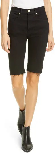Le Vintage High Waist Raw Edge Bermuda Shorts | Nordstrom