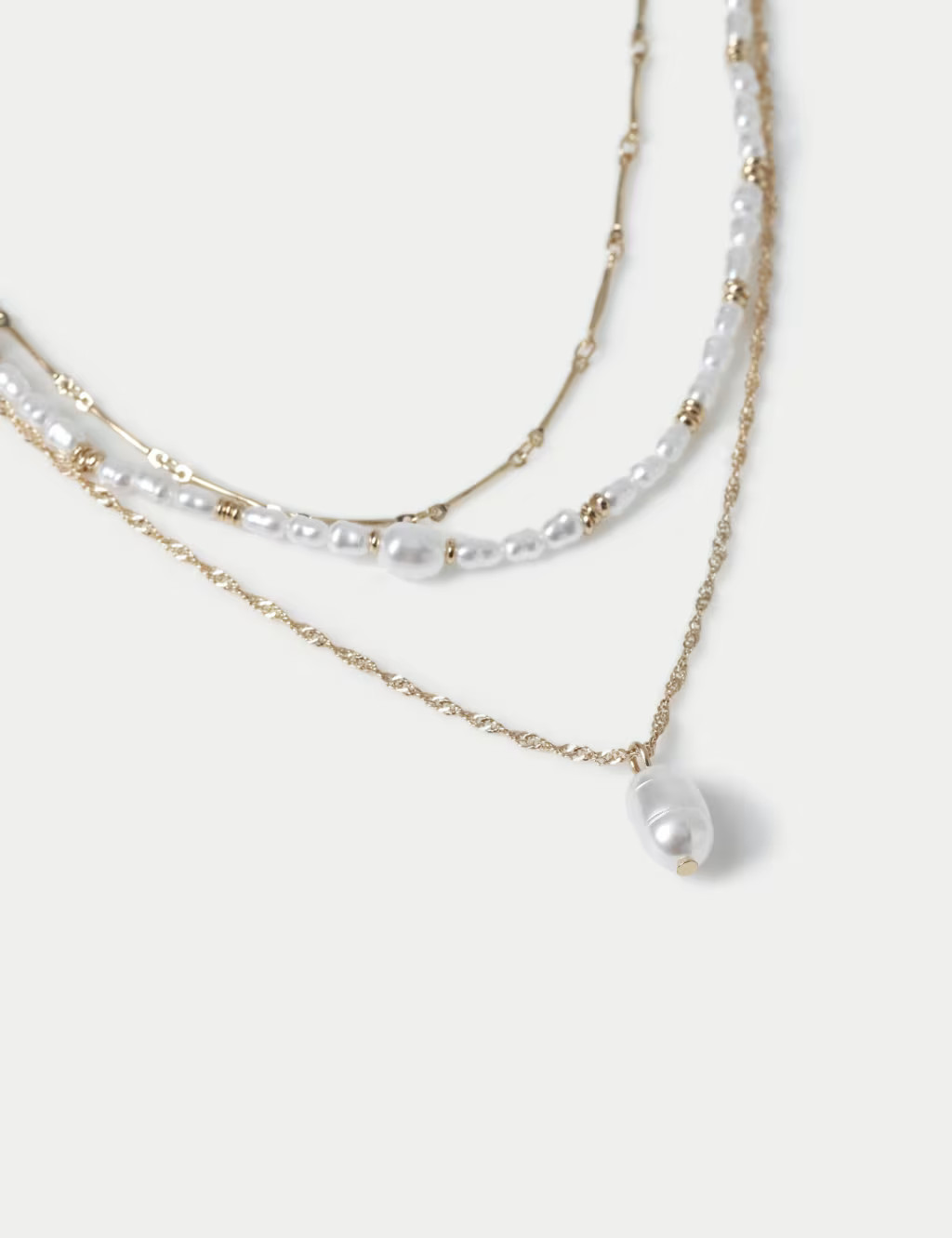 Gold Tone Pearl Detail Layering Neckwear | Marks & Spencer (UK)