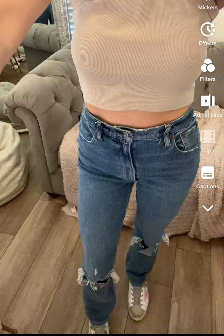 Casual outfit, straight leg jeans, crop top, amazon crop top, golden goose sneakers, 90s jeans, everyday outfit 