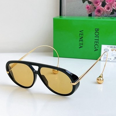 New Bottega Veneta BV1273 Women's Sunglasses Black Frame Yellow Lens Gift Box | eBay US