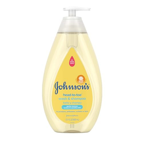 Johnson's Head-to-Toe Gentle Tear-Free Baby & Newborn Wash & Shampoo, Sulfate-, Paraben- Phthalate- & Dye-Free, Hypoallergenic Wash for Sensitive Skin & Hair, 27.1 fl. Oz | Amazon (US)