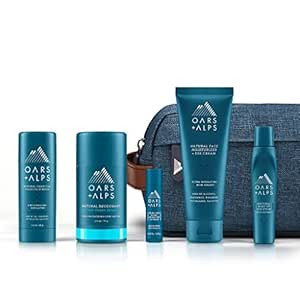 Oars + Alps Ultimate Oarsman Skin Care Kit for Men, Includes Face Wash, Eye Roller, Deodorant, Li... | Amazon (US)
