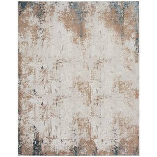 Glam Taupe/Multi 8 ft. x 10 ft. Abstract Contemporary Area Rug | The Home Depot