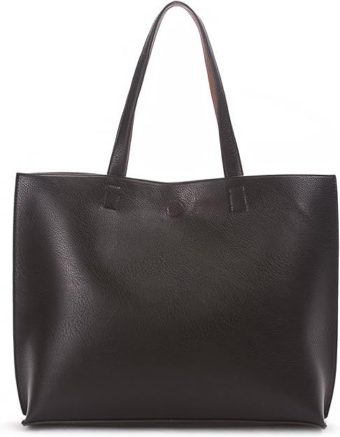 Overbrooke Reversible Tote Bag - Vegan Leather Womens Shoulder Tote with Wristlet | Amazon (US)