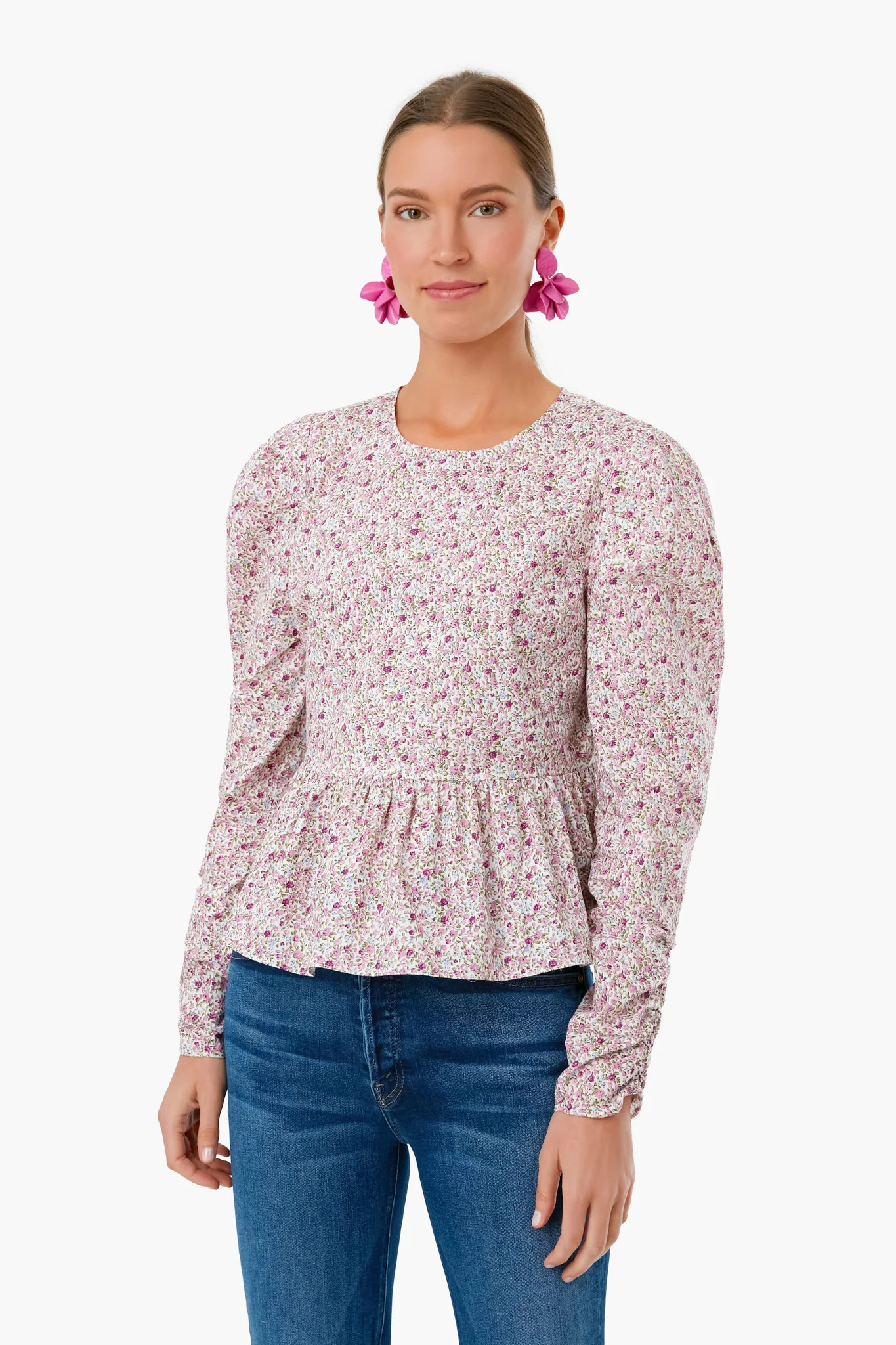 Pink Floral Mia Blouse | Tuckernuck (US)